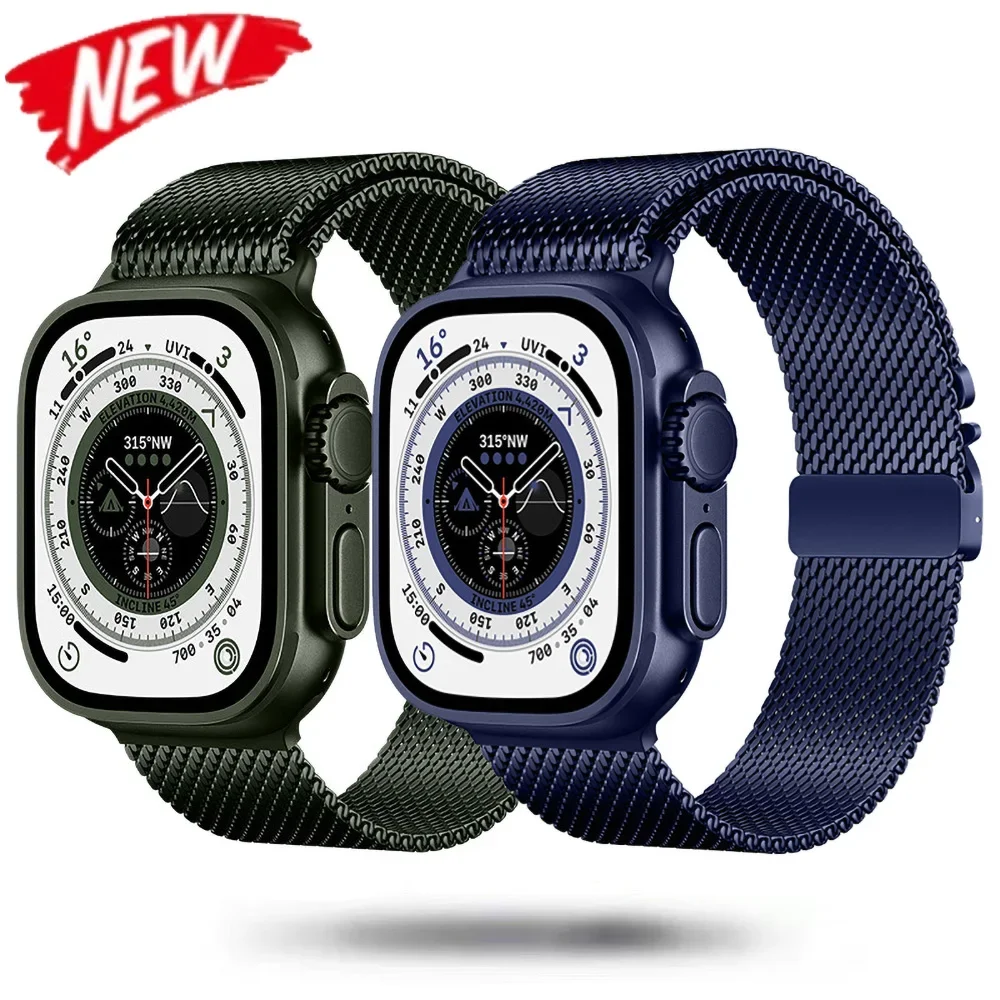 

Milanese Loop Strap for Apple Watch Ultra 2 band 49mm 45mm 46mm 44mm 42mm 41mm 40mm 38mm Bracelet iWatch series 10 9 8 7 6 5 SE