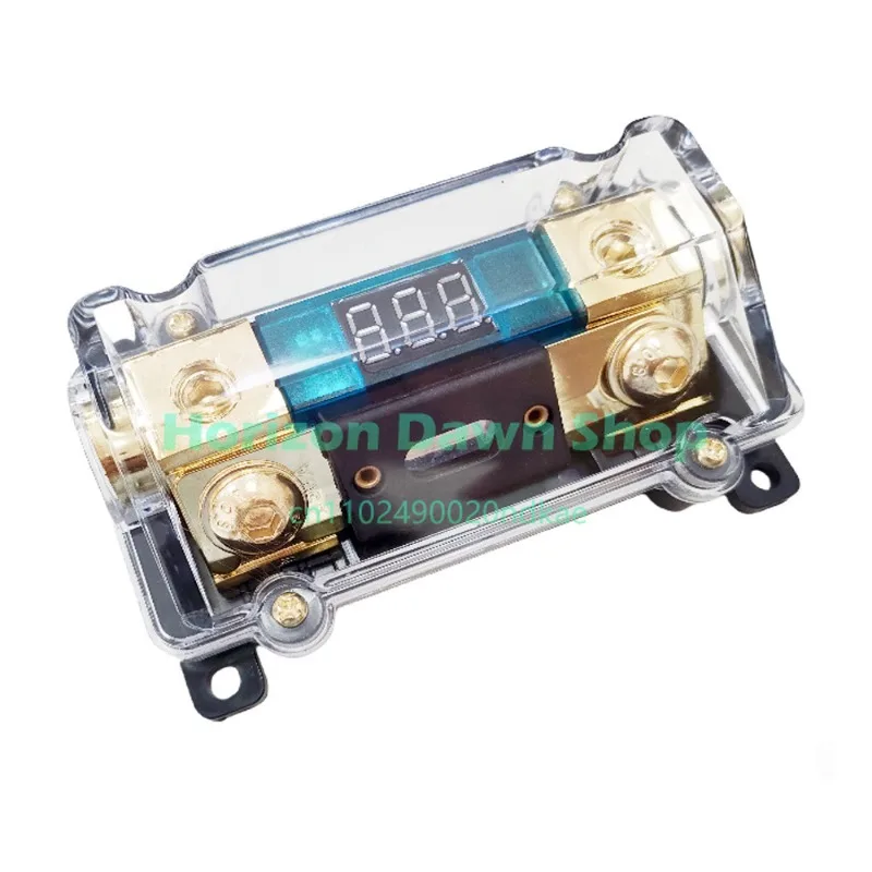​Digital Display Car Amplifier Fuse Box - 1 Input 2 Output Universal Auto Fuse Holder