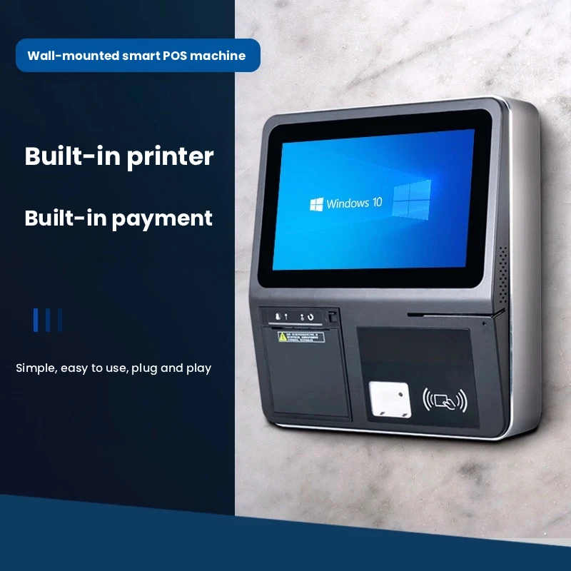 Mini Touch POS Machine Windows All in One Terminal with Thermal Printer NFC Card Reader for Retail Shop Access Control Ticketing