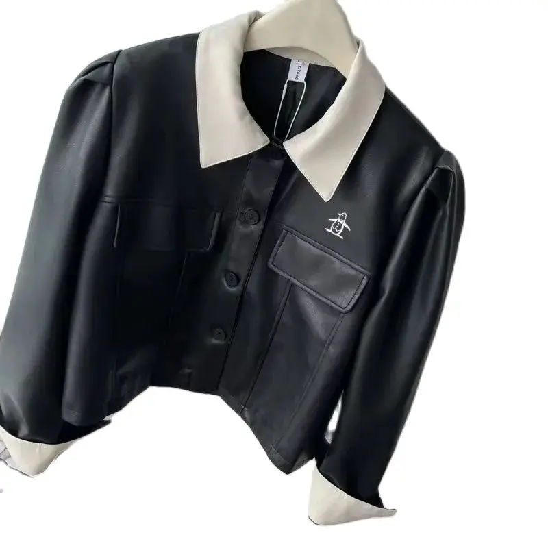 명품 Autumn Golf Wear Women 2024 New Jacket Korean Fashion Polo Leather Clothing Coat High Quality Golf Jacket Women Golf Clothing