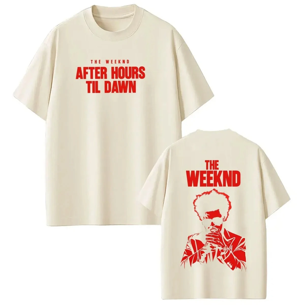 Short-sleeved Loose Casual Cotton T-shirts The Weeknd After Hour Til Dawn World 2026 Tour Print Tees Men Women Oversized T-shirt