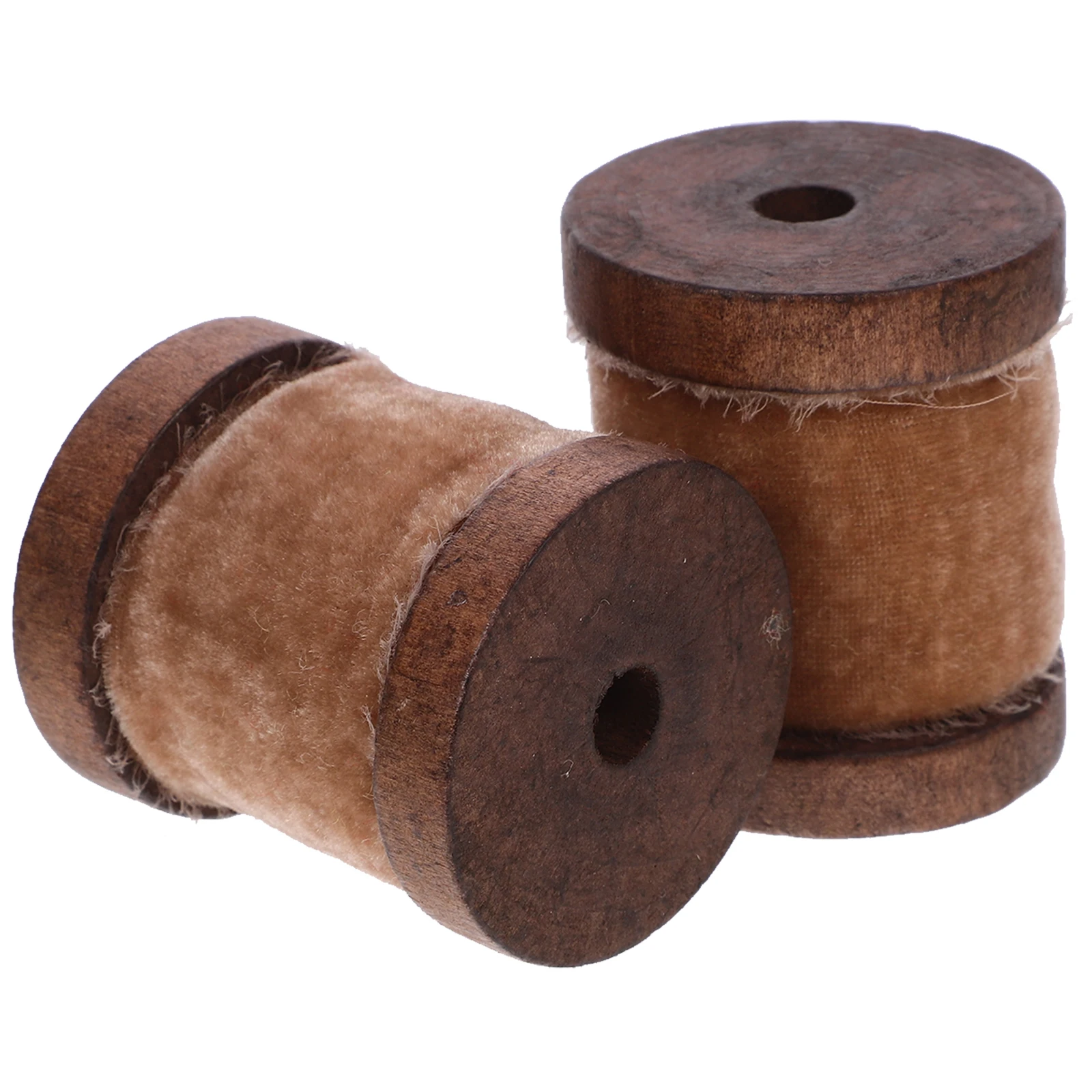 

2 Rolls Raw Edge Ribbon Polyester Ribbons for Crafts Gift Wrapping Bows Wedding Holiday Decorations Elegant Style Flower Packing