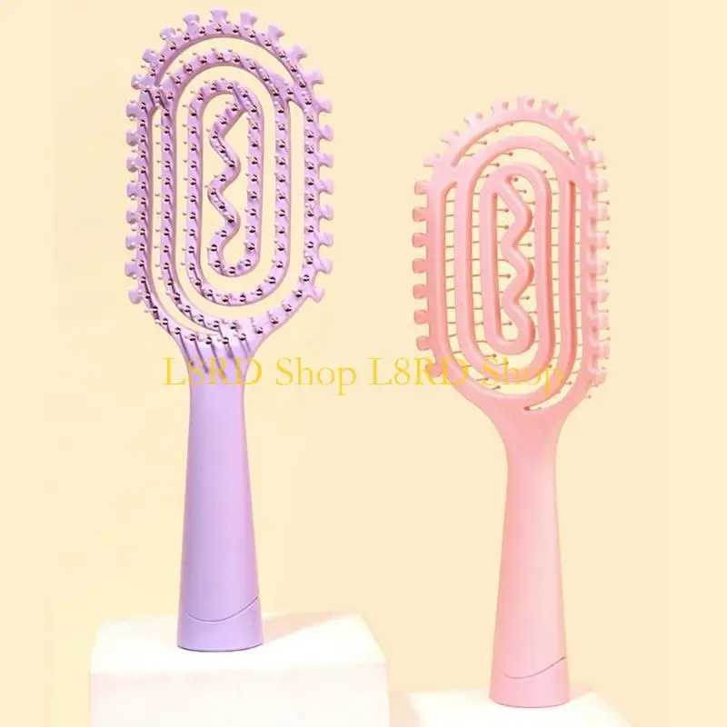 

L8RD Comfortable Grip Hairbrush Styling Comb Brush for Reducing Hair Pulling Damage