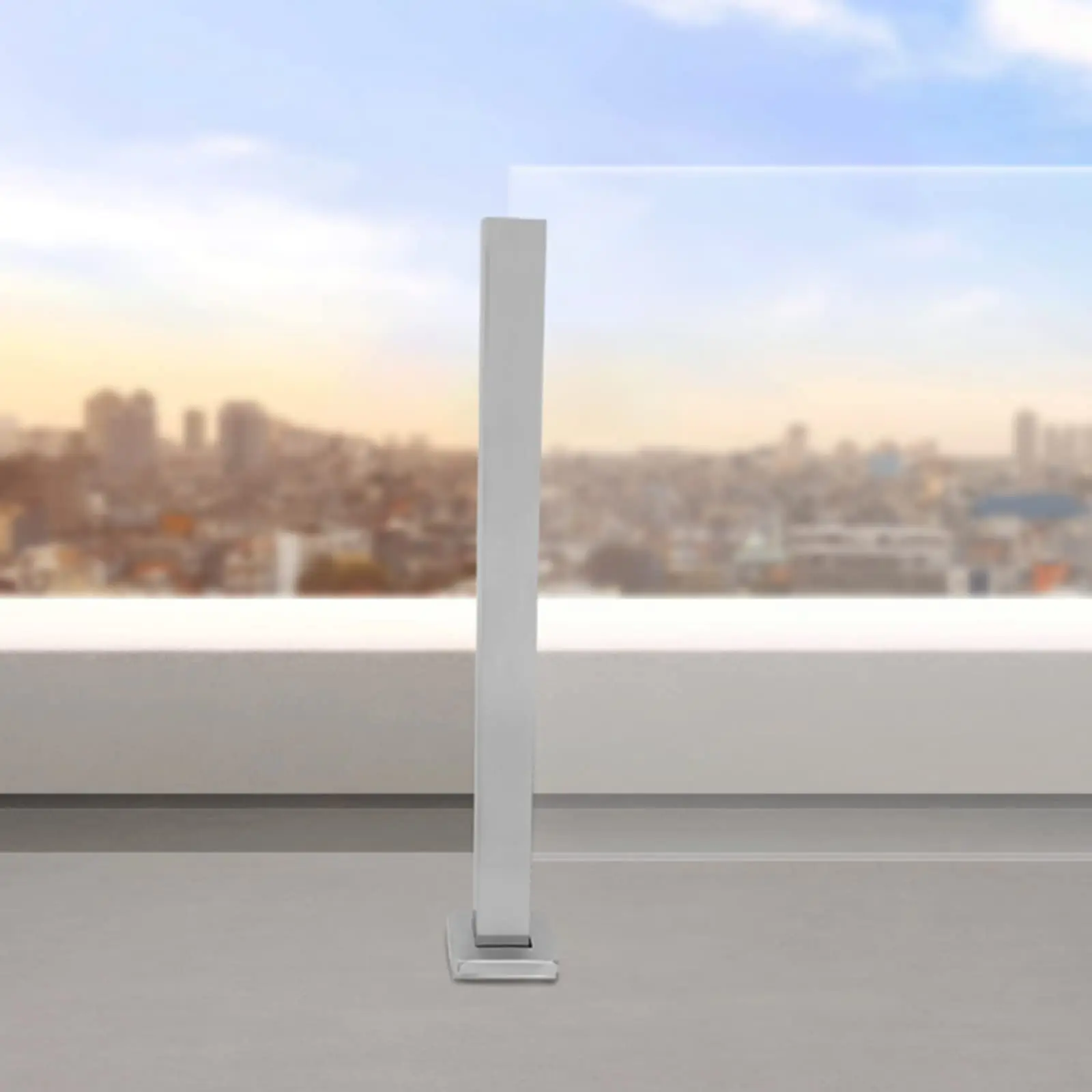 ガラス手すり支柱、304ステンレス鋼ガラス欄干、バルコニー手すり（欄干、バルコニー、デッキ、階段用）、手すりを追加することはできません