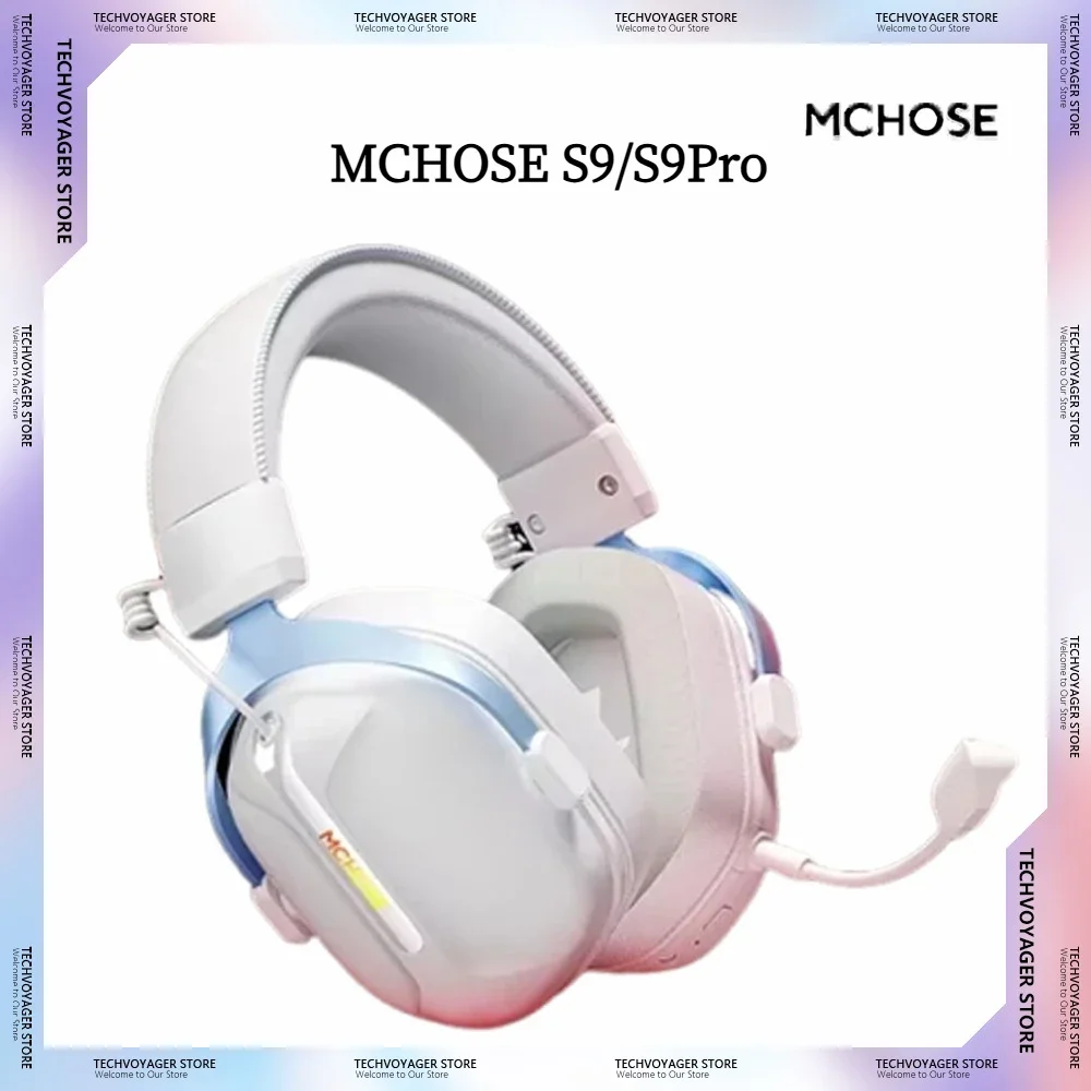 MCHOSE S9/S9 Pro Gaming Headphones RGB Low Delay Noise Reduction Wireless Tri-mode E-sports  Earphones PC Game Accessories Gifts