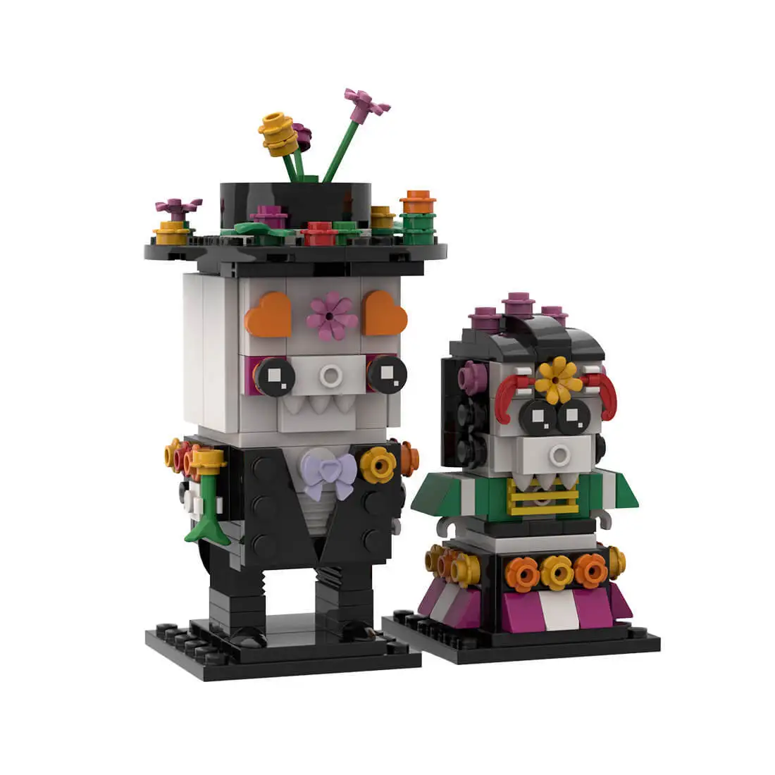 

Custom MOC-158687 El Catrin and Child Catrina DIY Model 234 Parts for Christmas