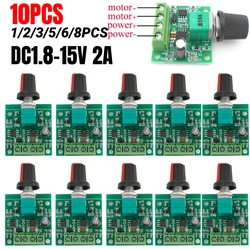 10-1PC DC 1.8V 3V 5V 6V 12V 2A PWM Motor Speed Controller Low Voltage Potentiometer PWM Adjustable Drive Module Switch Kit