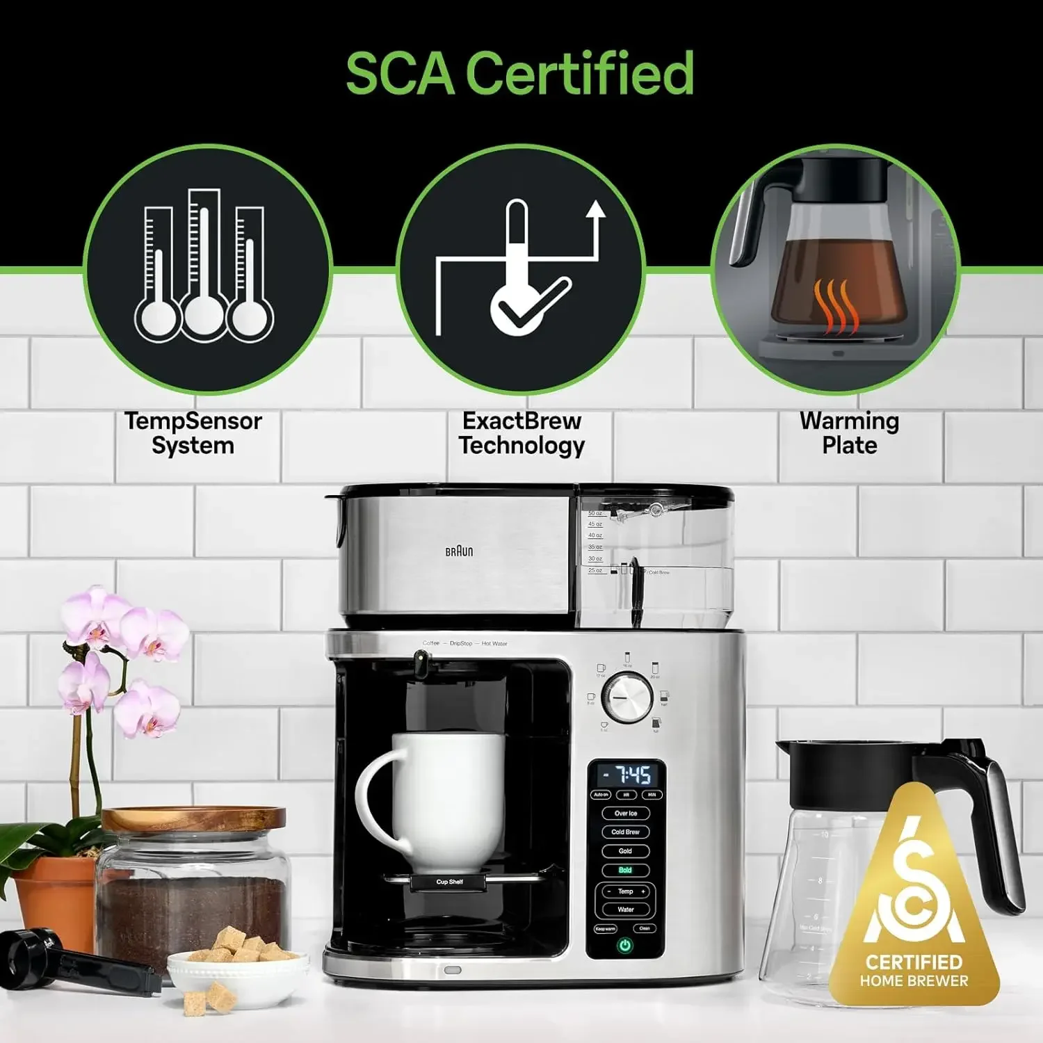 ماكينة صنع القهوة بالتنقيط خالية من 10 أكواب من MultiServe Plus، 7 أحجام للمشروبات/مشروب ساخن وبارد ومياه ساخنة للشاي، KF9370SI