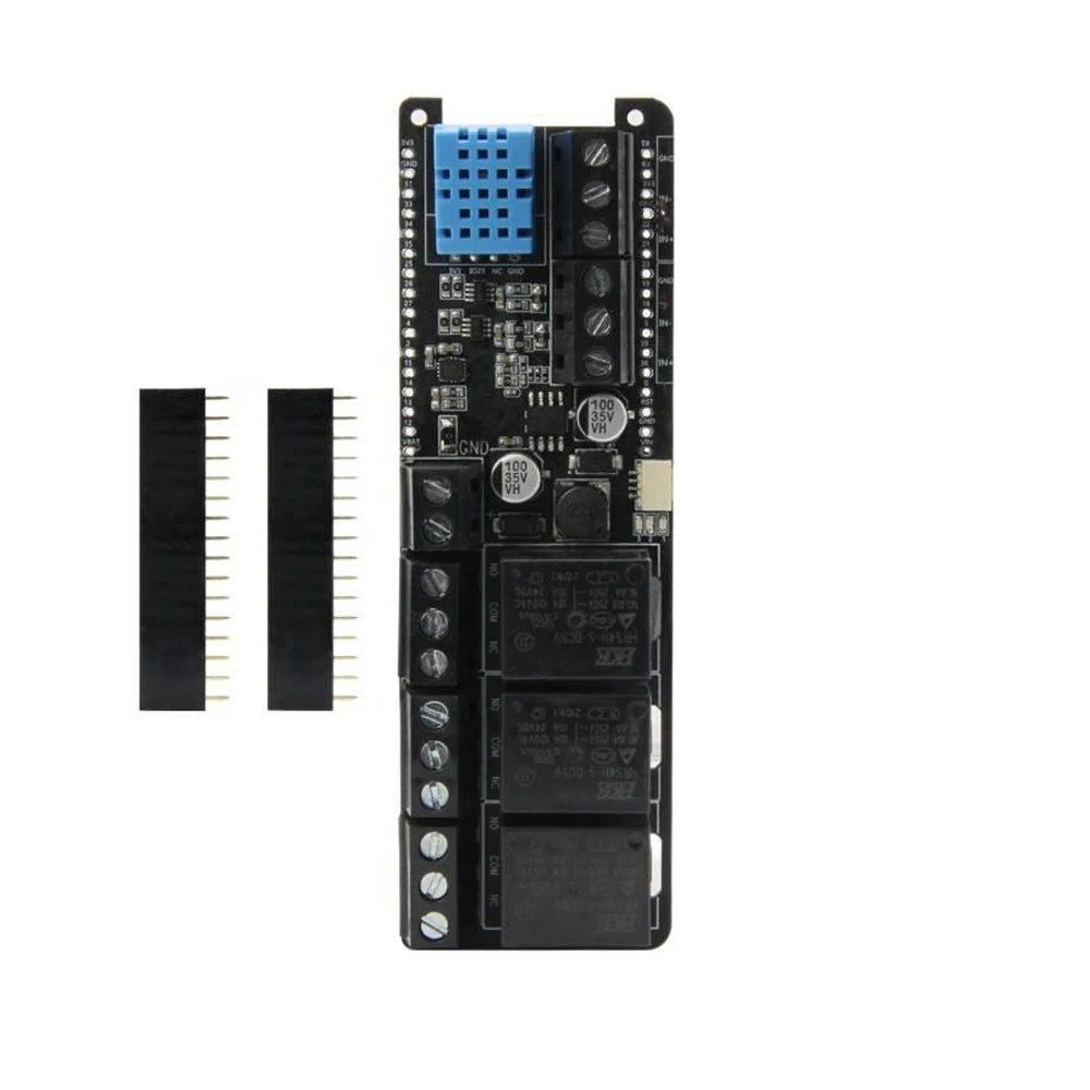 INA219 3-Way Relay Expansion Board DHT11 QMI8658 Sensor Module Fit T-SIM7000 T-A7670 T-A7608 Series IoT Development Hat