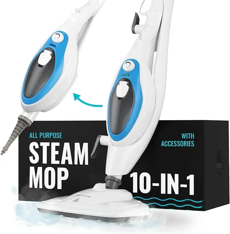 Steam Mop Cleaner 10-in-1 with Convenient Detachable Handheld Unit,Pet Friendly Steamer Whole Use by PurSteam World Best Steamer