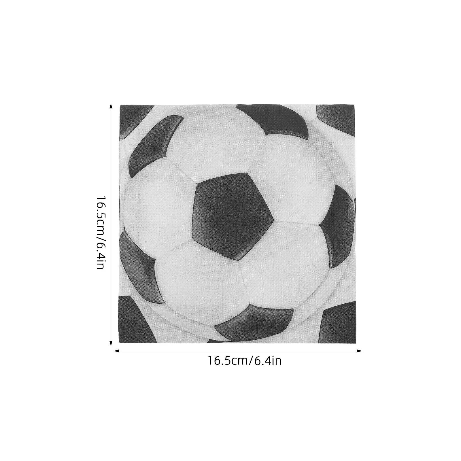 Guardanapos impressos de futebol, 20 peças, design vibratório de bola de futebol, alta absorção, uso de festa, papel grosso descartável para esportes temáticos