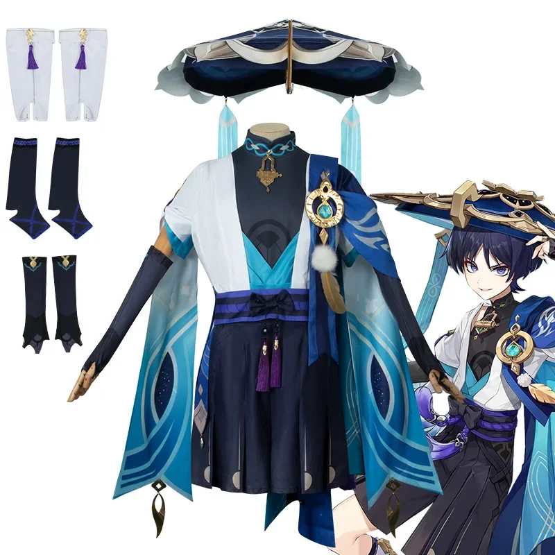 

Game Genshin Impact Cosplay Scaramouche Man Costume Full Set