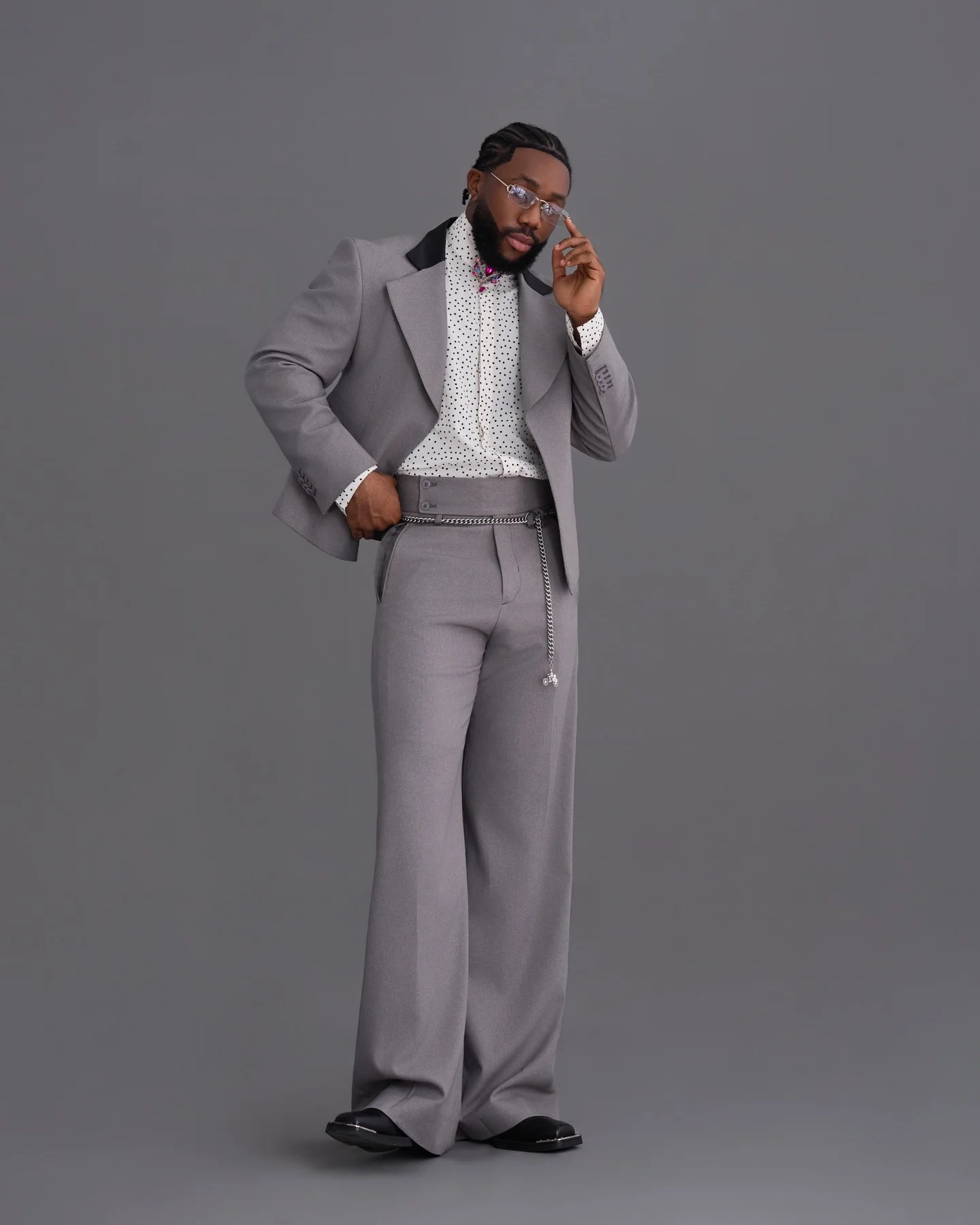 

Grey Men Suit Set 2 Pcs Short Blazer+Pants Cotton Prom Wedding Tuxedos Coat Customized Formal Office Groom Jacket