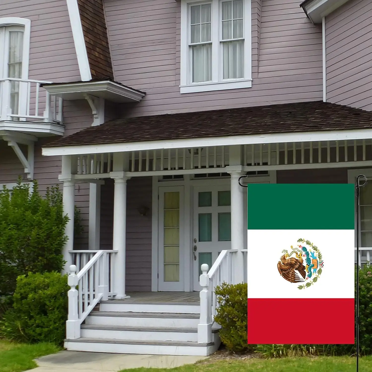 Mexico Garden Flag, 12 x 18 Inch Small Mini Mexican Flag, Patriotic Double Sided Flags for Yard, Patio, Porch Outdoor Decora PPZ