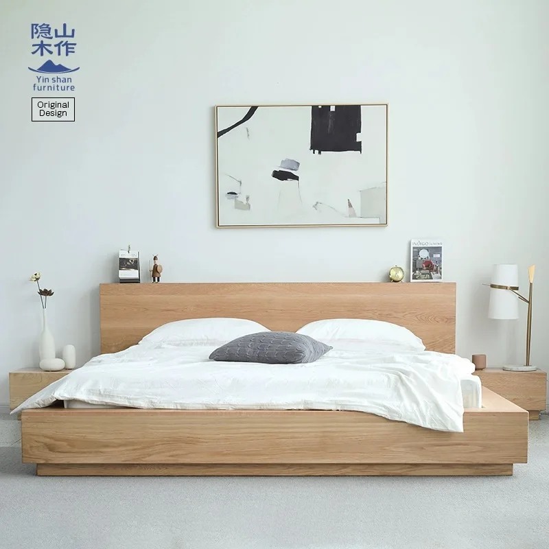 

# Modern Bedroom Furniture Bed Black Walnut Tatami Solid Wood Bed