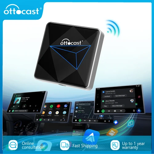 OTTOCAST A2Air PRO cableado a inalámbrico Android Auto adaptador Android accesorios de coche Bluetooth actualización Dongle para Nissan VW Ford