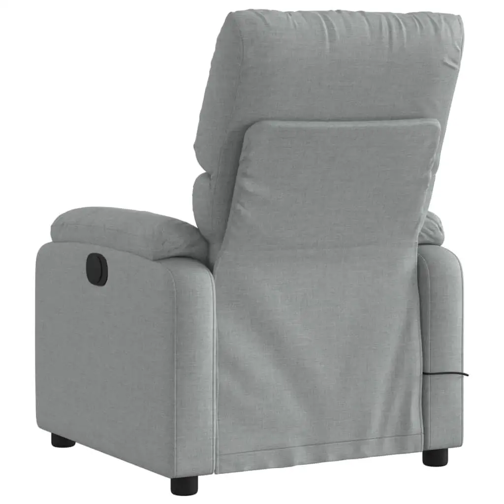 Light Gray Fabric Massage Recliner  - Ergonomic Comfort & Relaxation