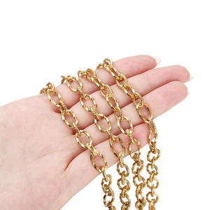 سلسلة سلك سميكة من الفولاذ المقاوم للصدأ لصناعة المجوهرات ، معدن نحاسي ، سوار مصنوع يدويا DIY ، مكونات قلادة ، 1 متر أفضل 8 نحاس مبيعا لمجوهرات الأزياء - رقم 4