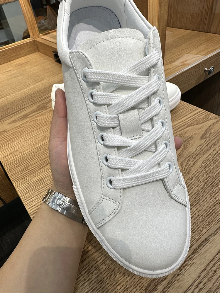 Limited Edition Casual Loafers Leather Unisex Flat Heel Fashion Sneakers Plain Color Glue-Welded Sole round Toe Sporty Flats