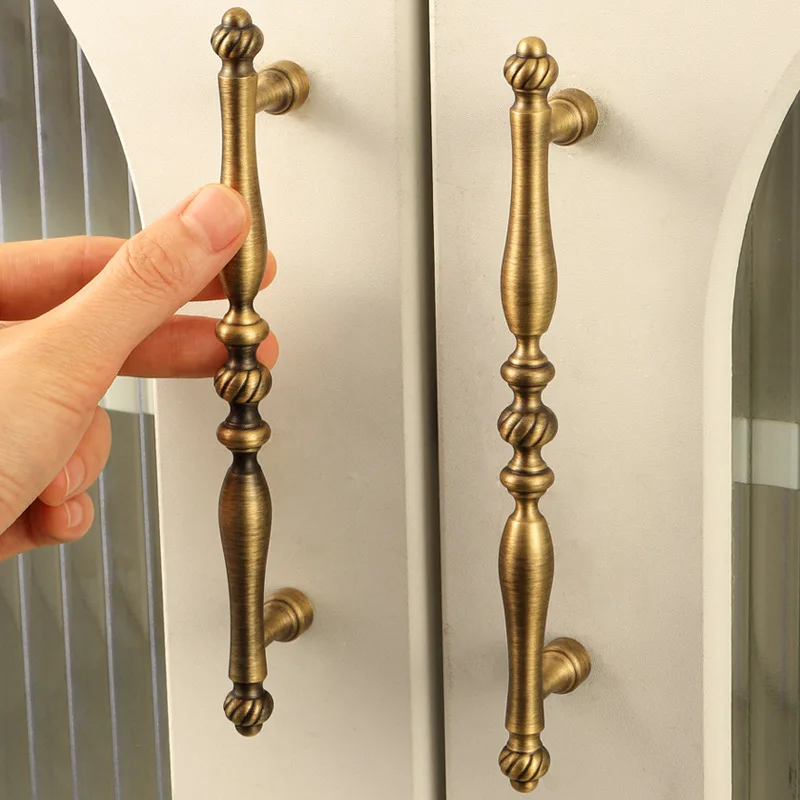 

Французские винтажные латунные мебельные ручки, бронзовые ручки для шкафов, комодов, кухонных тумб, ручки для обувных шкафов