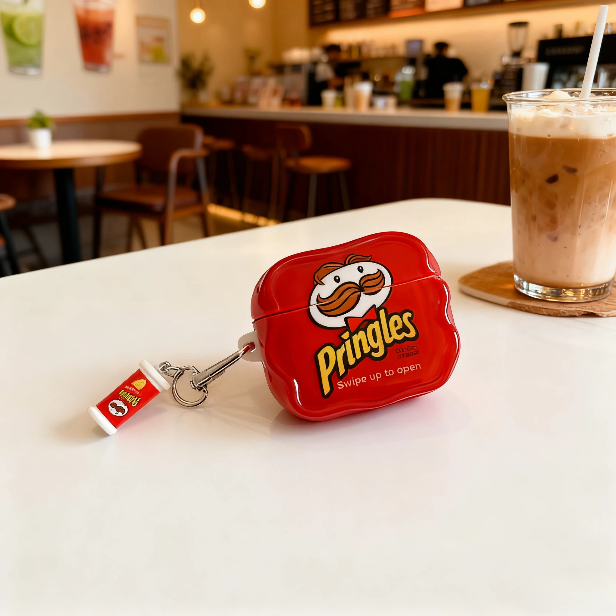 For Apple AirPods Pro3  for AirPods 3 4 1 2  Case Chocolate Cookies Salmon Turkey Noodles Earbuds Protective Cover With Pendant