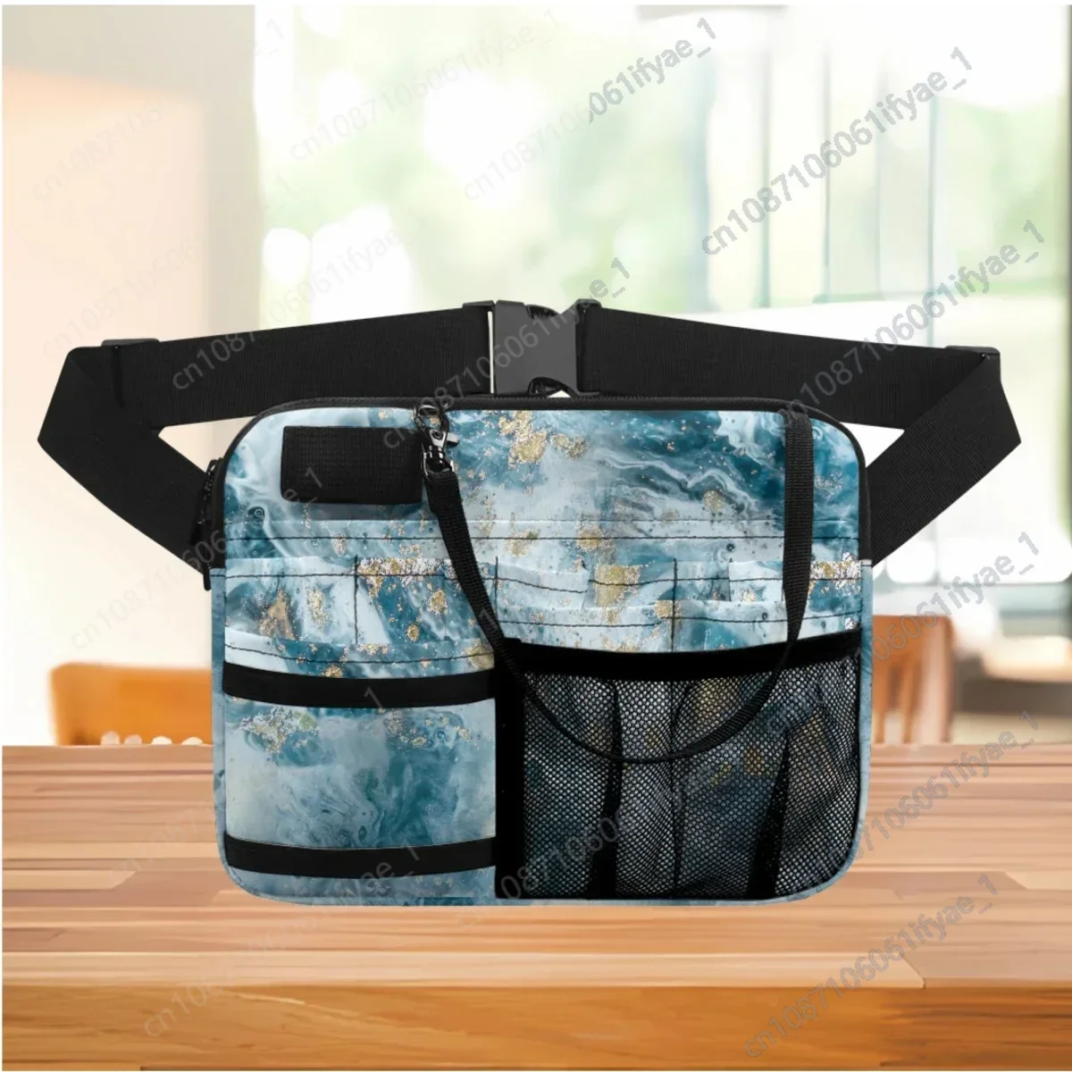 Blue Marble Designer Casual Adjustable Waist Bag Nursing Tool Bags Multi Compartment Medical Pack Practical Bolsa Feminina Gift