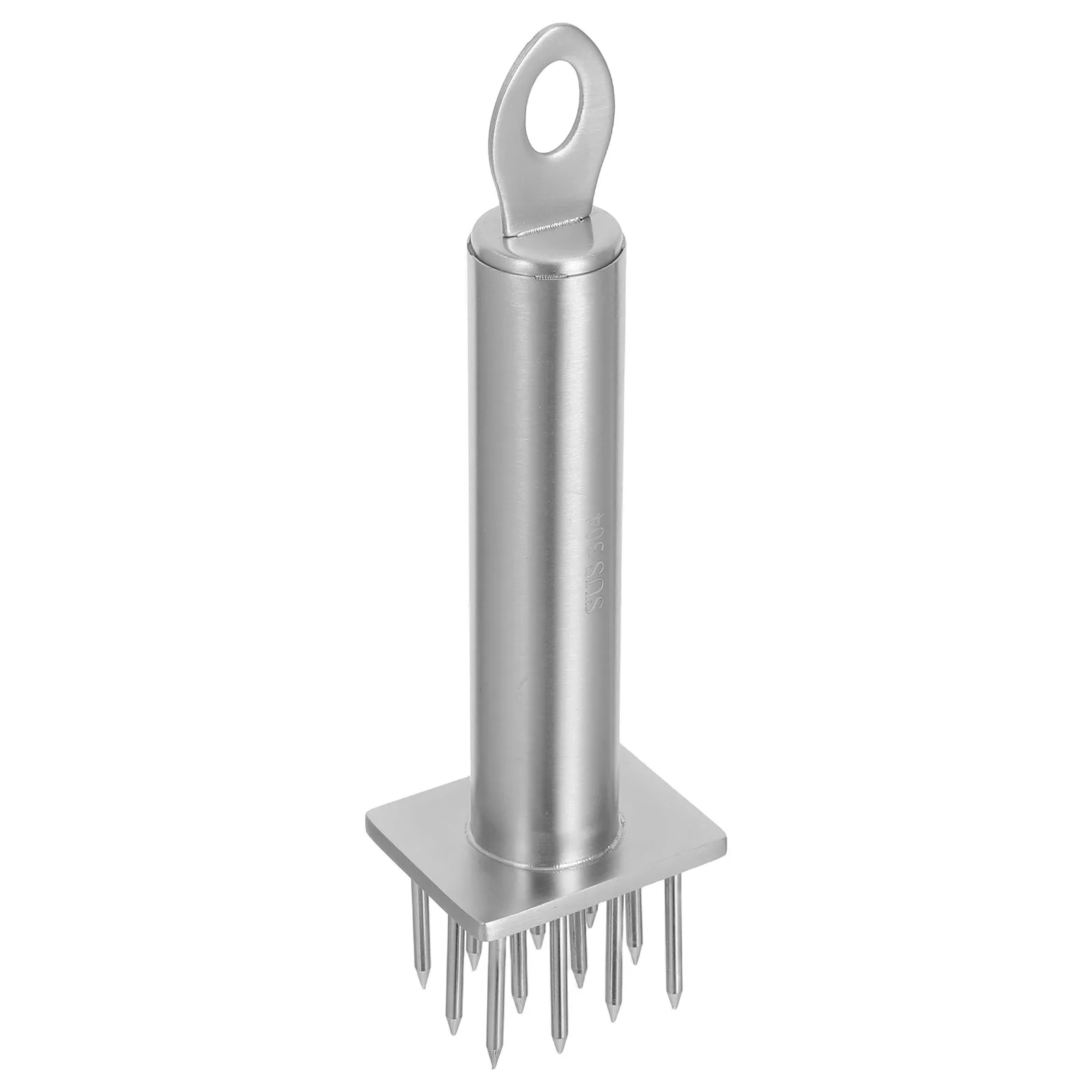 Stainless Steel 12-Needle Meat Tenderizer Hammer Mallet Tool for Tough Cuts Beef Chicken Tenderizing Enhanced Marinade