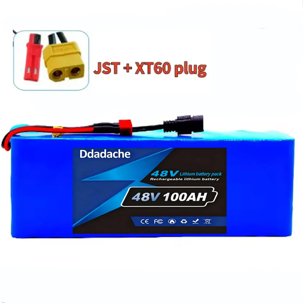 ✅ Nieuwe 13S3P 48v 100Ah Lithium Ion Batterij 48v 100000mah 1000w voor 54.6v Elektrische Krachtige Batterij met BMSElektrische Fietsen