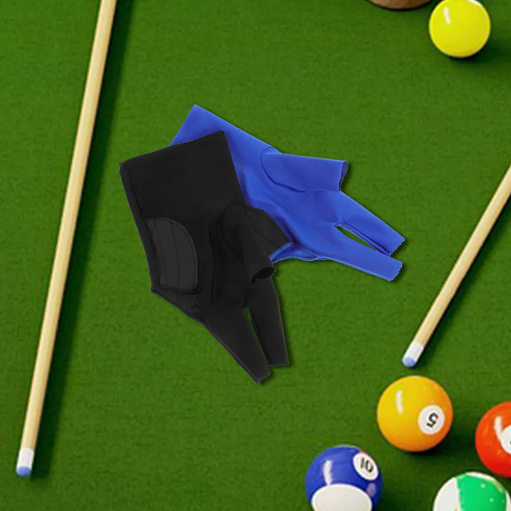 

2Pcs Billiard Gloves Portable Three-Finger Pool Gloves Flexible Elastic Design Ideal for Training and Competitive Cue Sports