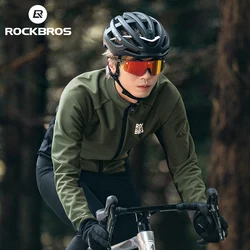 ROCKBROS Winter Cycling Jacket 0 Degree Thermal Bike Jacket Outdoor Warm Fleece Coat Mtb Bicycle Jersey Windbreaker Clothes