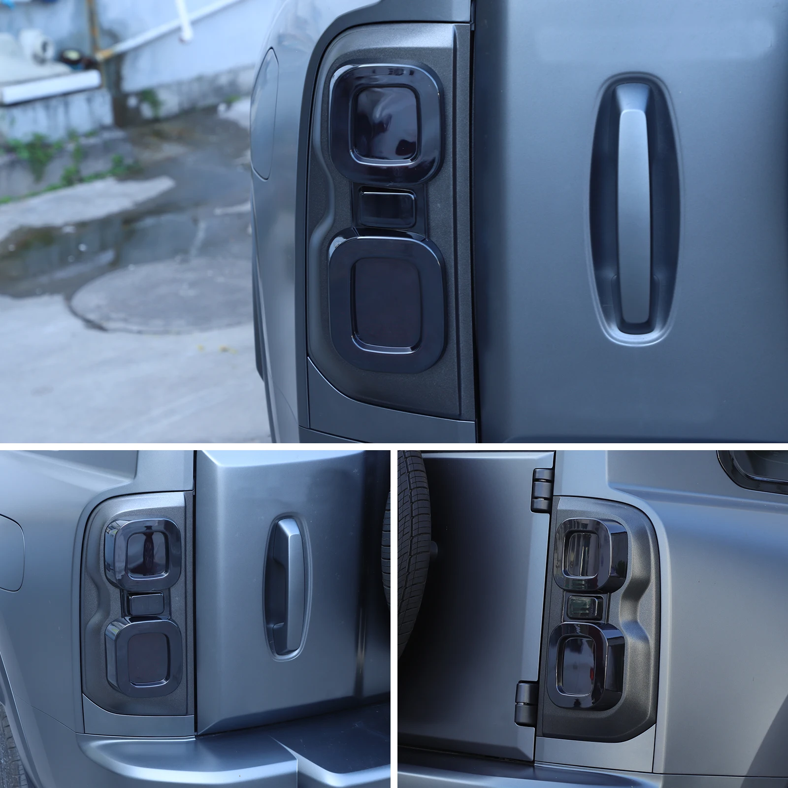 cheya ABS Smoked Black Car Tail Light Cover Taillight Protective Cover for Great Wall Haval H9 Menglong 2024+ Accessories 2 Pcs