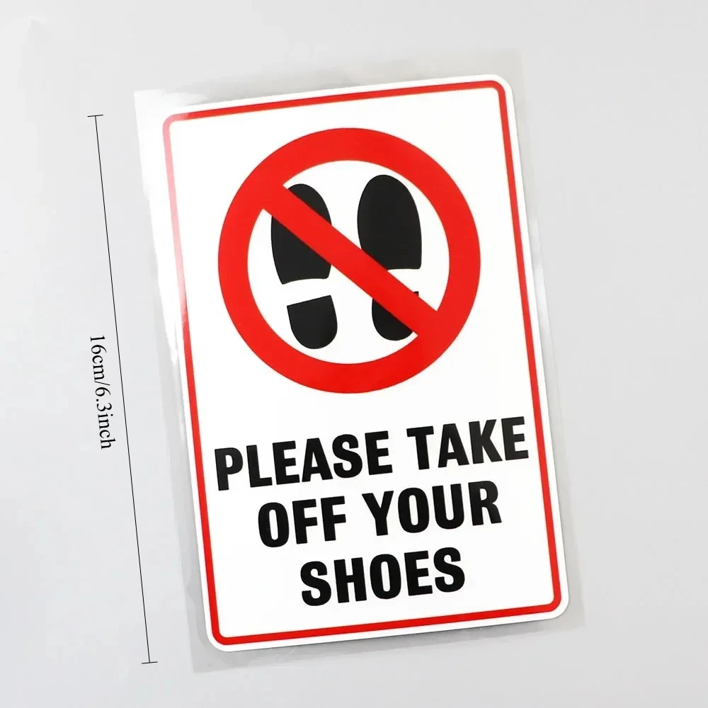 Wall Decal PVC Sticker No Shoes inside Decoration Car Wall Art New Design Warning Please Remove Shoes Car