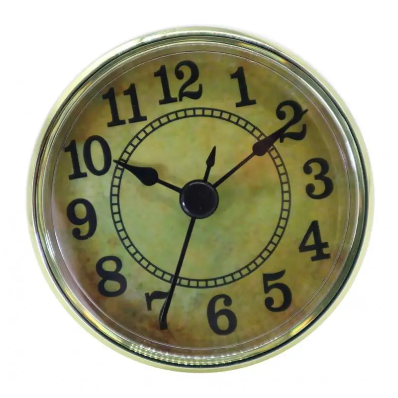 2.76 Inch (70 mm) Quartz Clock /Insert with Arabic Numeral, Quartz Movement (Golden )