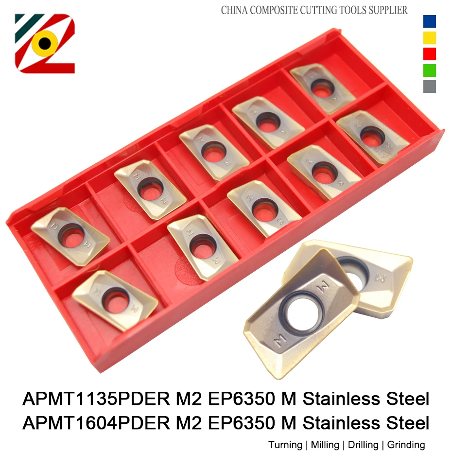 Apmt1135 Apmt1135pder Apmt1604 Apmt1604pder Apmt 1135 1604 Pder H2 M2 Original Face Mill Cutter Bap300r Bap400r Carbide Insert