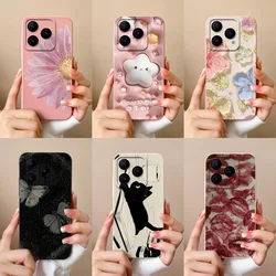 Phone Case For OPPO Realme C61 C63 Lovely Cartoon Panda Pattern Soft Liquid Silicone Shockproof Protective Back Cover Funda Capa