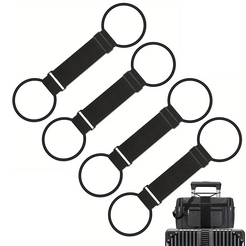 Correas de equipaje de polipropileno duraderas, 4 Uds., con hebilla de liberación rápida, ajuste seguro ajustable para accesorios de maletas de viaje
