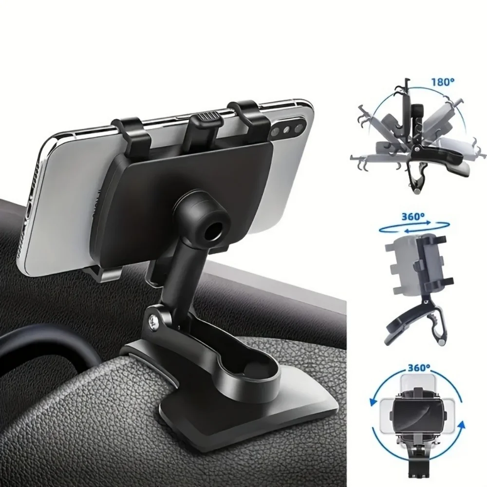 Universal Car Phone Holder Dashboard Phone Holder Easy Clip Mount Stand Cellphone Stand For iPhone Samsung Xiaomi Hanging Holder