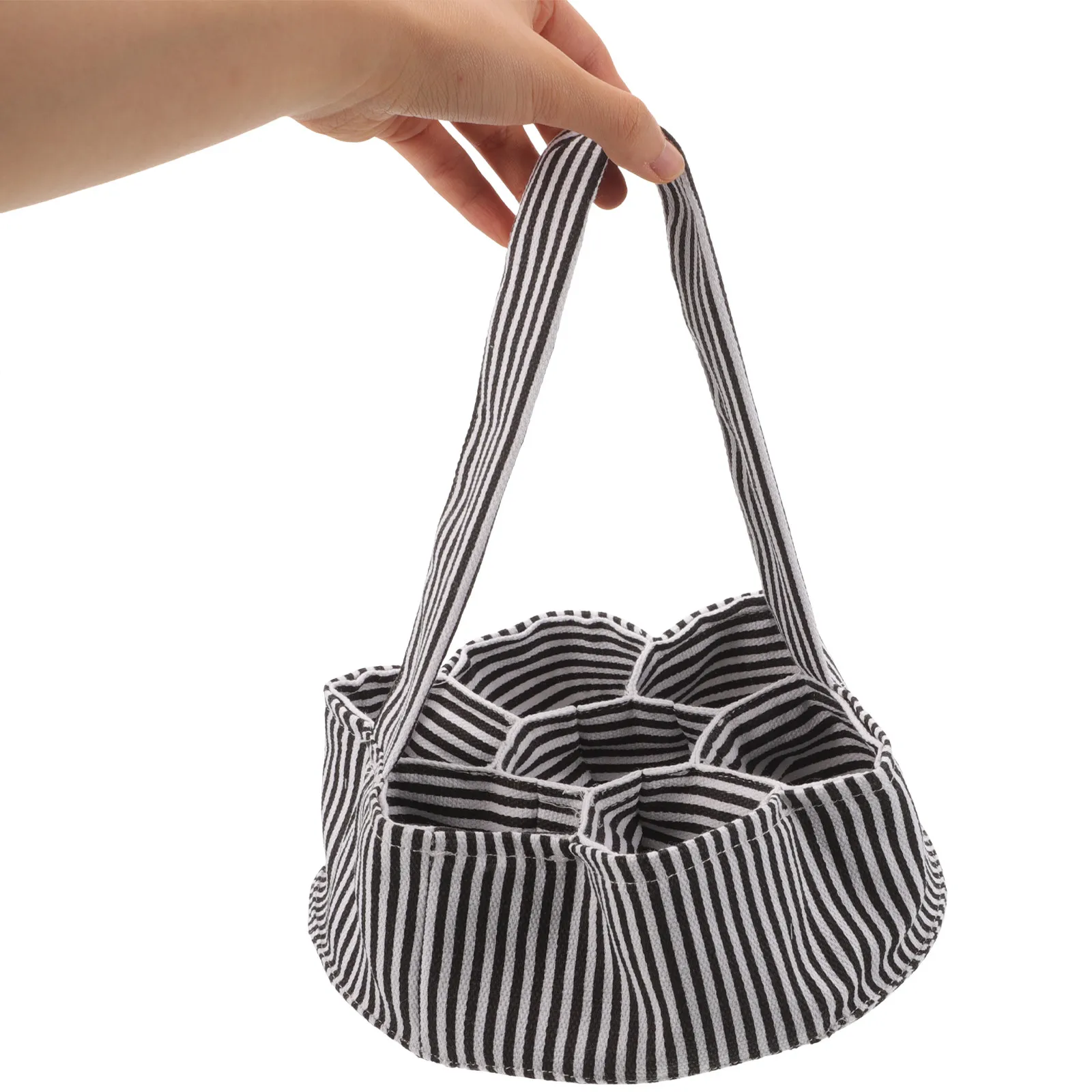 Egg Gathering Basket Classic Color Chicken Egg Basket Canvas Storage Collecting Bag for Farmhouse Use Eggs Bag