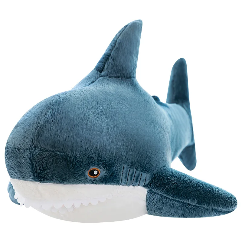 140ซม.ขนาดใหญ่ของเล่น Plush Shark ตุ๊กตาสัตว์น่ารักหมอนสำหรับนอนนุ่มของเล่นเบาะฉลามตุ๊กตาของขวัญเด็ก