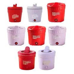 Mini Hot Pot Nonstick Portable Visible Lid Soup Steamer Multipurpose Electric Rice Cooker for Pasta Steak Oatmeal Fried Rice Egg