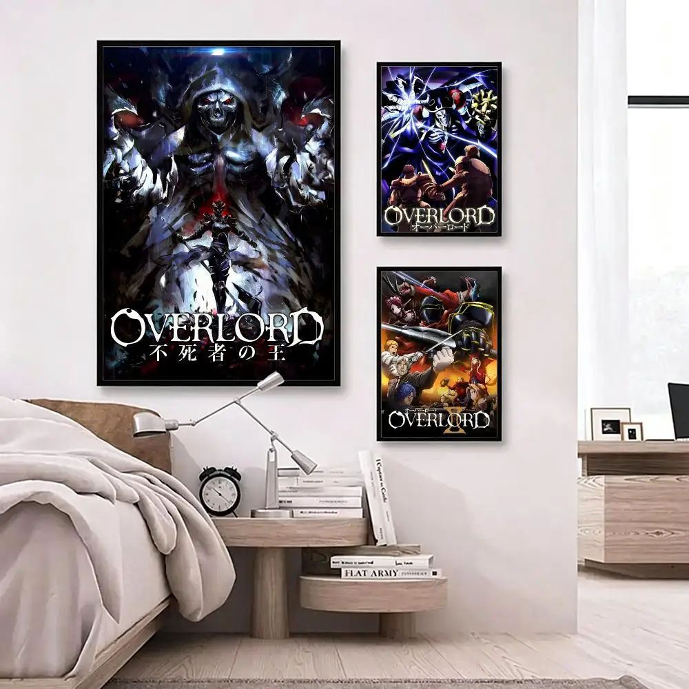 anime Overlord Poster Poster HD Waterproof Self-adhesive Art Print Wall Decor for Bedroom Living Room Gift