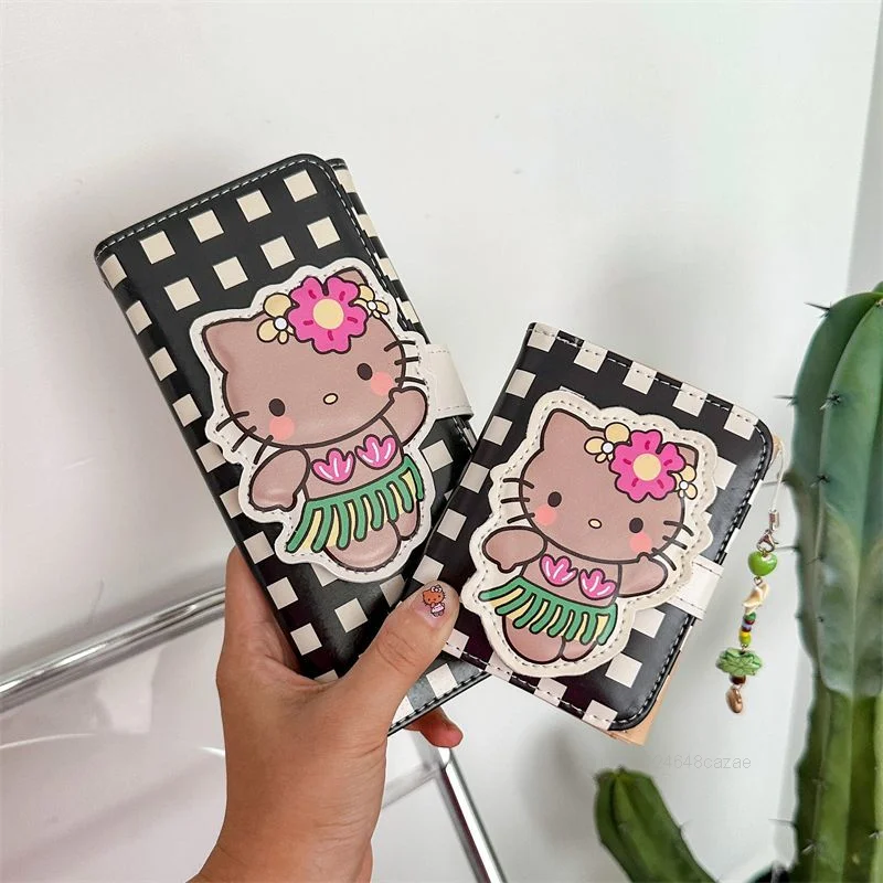 Sanrio Hello Kitty Trend Multi Functional Wallet Cute Cartoon Pattern Printed Fashion Wallet Sweet Y2k Girl Student Kawaii Purse