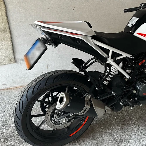 Imagen 2 del producto Guardabarros limpio trasero para motocicleta, eliminador de registro, soporte de montaje para matrícula, luz LED para Duke 200/250/390 Duke390 2017-2021