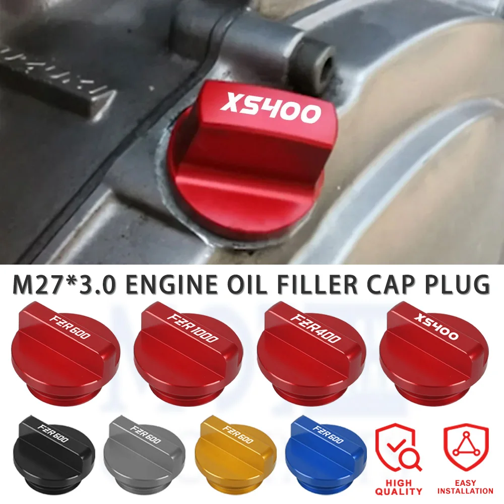 

M27*3.0 Oil Filler Cap Plug FOR YAMAHA XS400/G/SH/SJ XZ550RJ/RK XV550K VIRAGO 535 FZR400 FZR1000 FZR600 FJ1200 XJ600 GTS1000