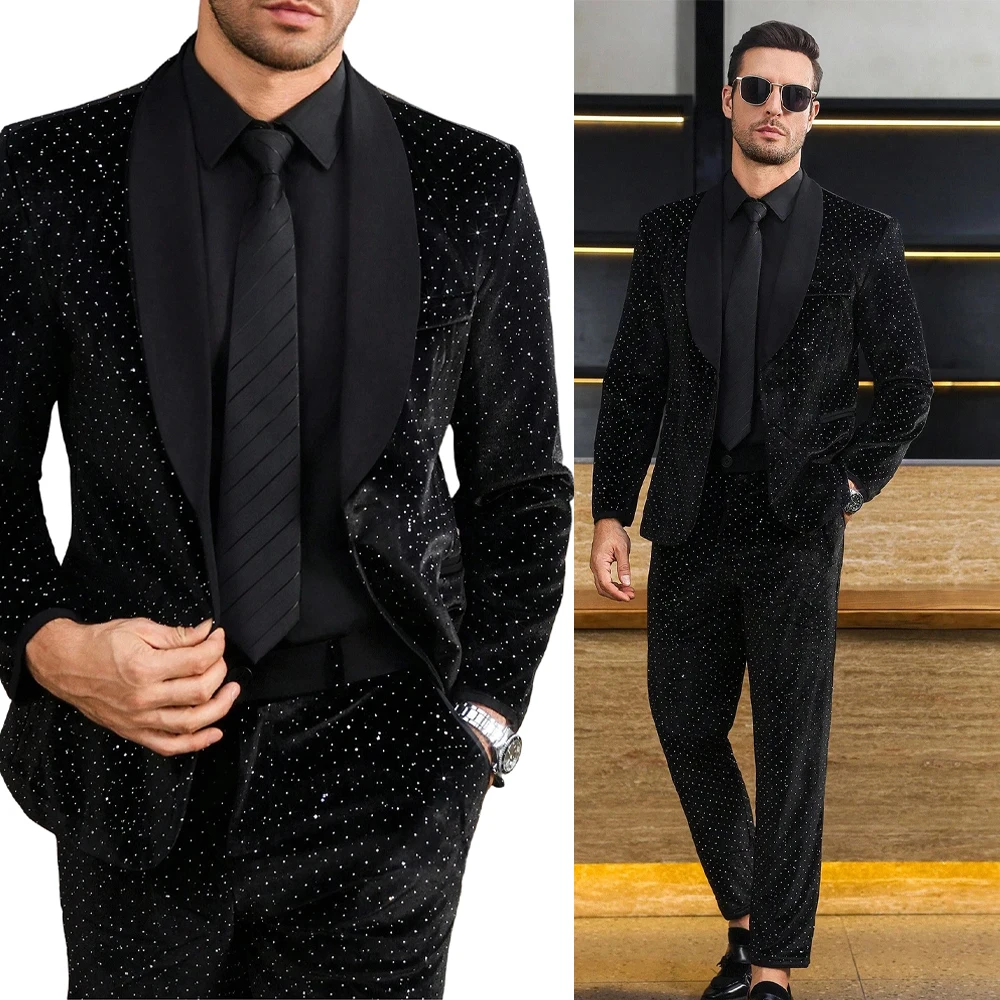 

Fashion Men's Suits 2-Piece Single Breasted Wedding Tuxedos Slim Fit Formal Prom Custom Made trajes para hombre