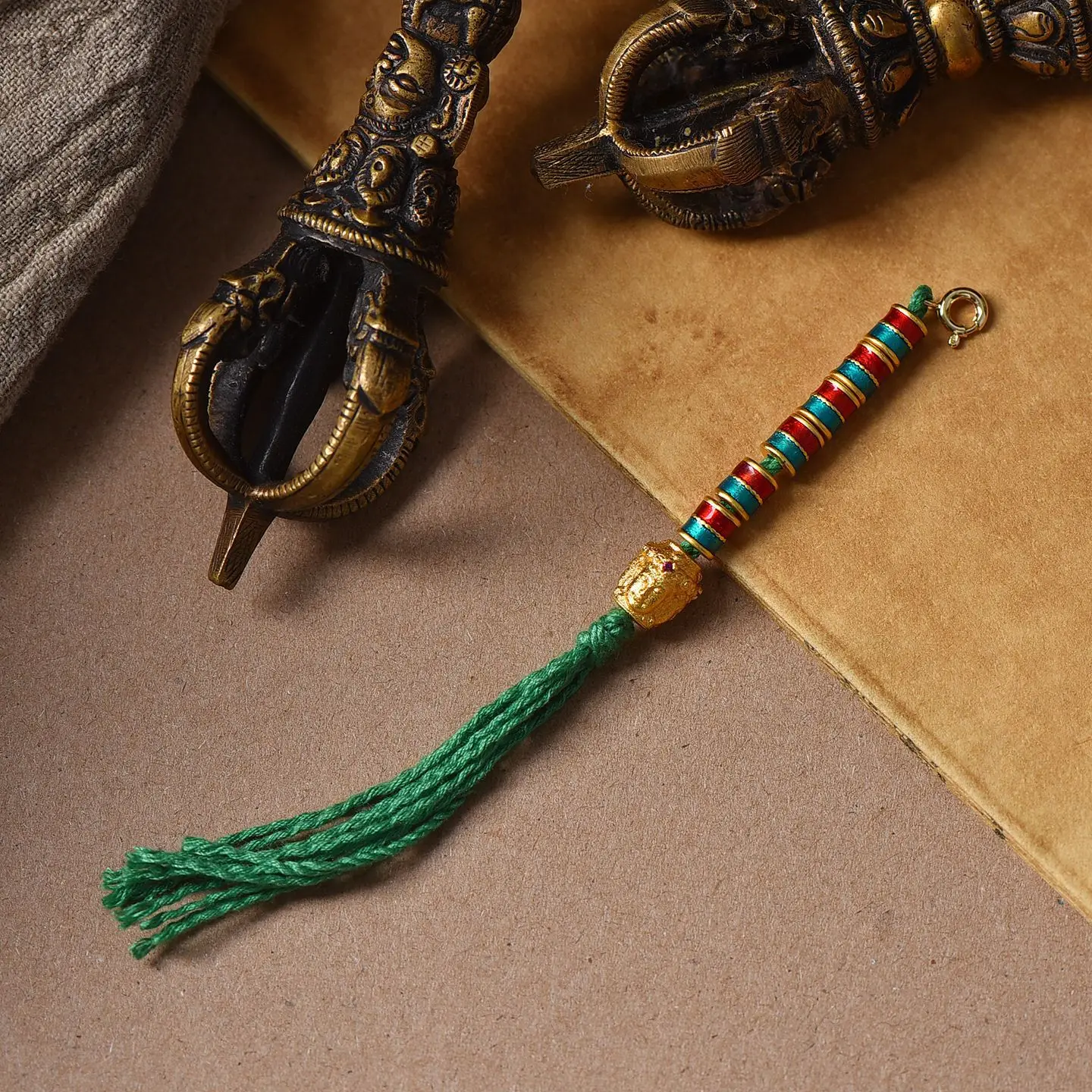 Bracelet Hand String Tibetan Accessories Counter Tassel Pendant Handmade Woven Chinese Style Jewelry Wen Play Handle Small Drop