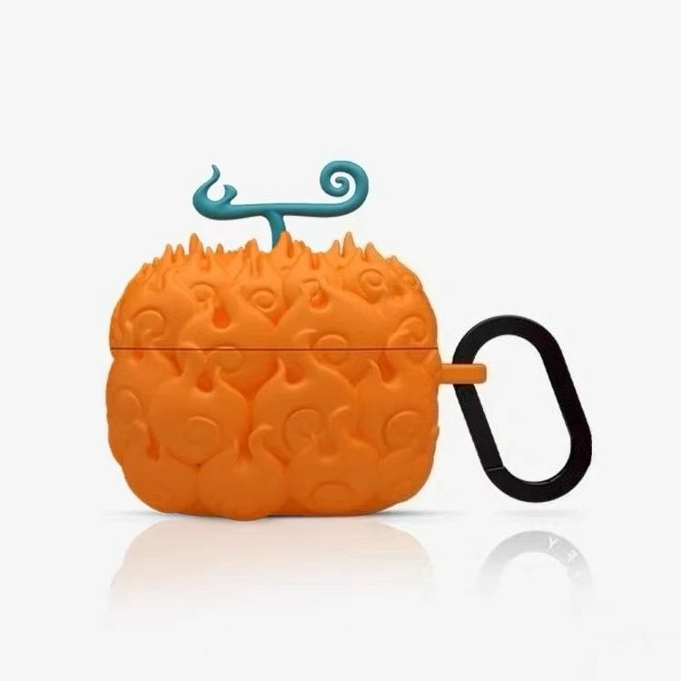 One Piece hoofdtelefoon siliconen beschermhoes creatieve Gum-Gum Fruit Flame-Flame Fruit animatie hoogwaardige beschermhoes cadeau