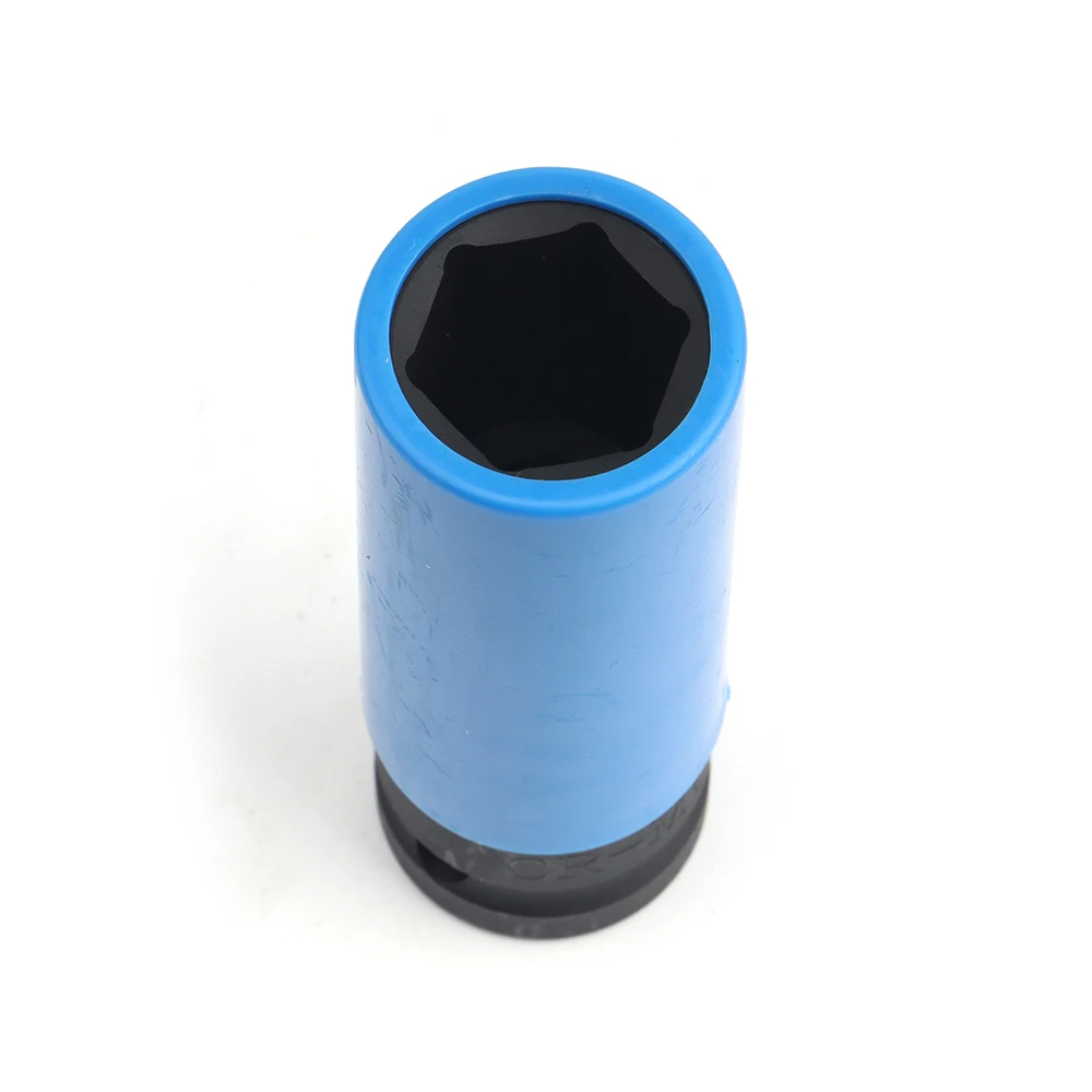 17mm Blauer Steckschlüssel aus Hochhärte-Material mit Sechskantkopf und 1/2 Zoll Vierkantantrieb für Schraubendemontage – Detail 7
