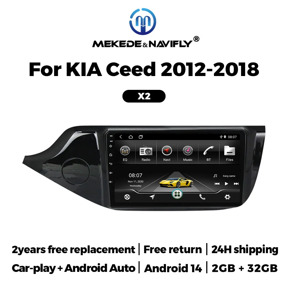 

9Inch IPS Screen for KIA Cee'd CEED JD 2012 2013 2014 2015 2016 2017 2018 GPS Navigation 2din Android Car Radio Wireless CarPlay