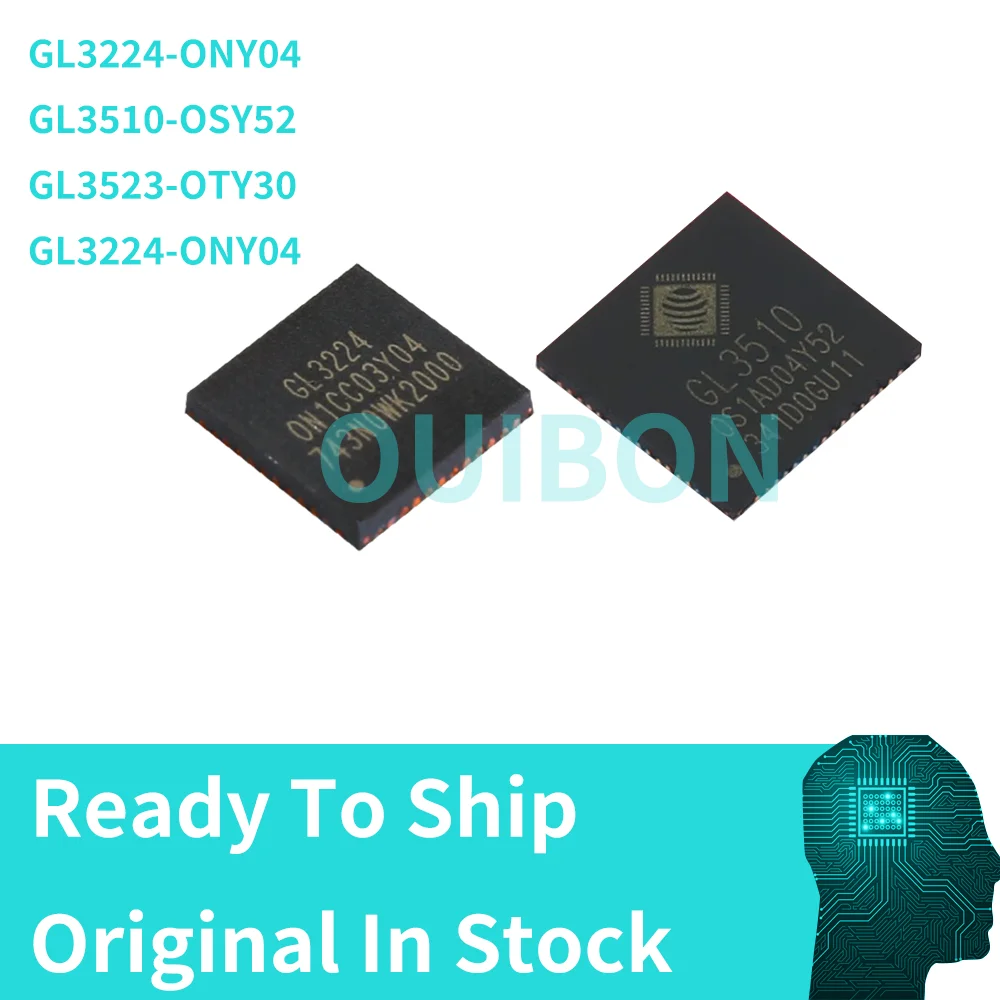 5pcs GL3224-ONY04 GL3510-OSY52 GL3523-OTY30 GL3224-ONY04 Original Chip QFN USB Hub IC